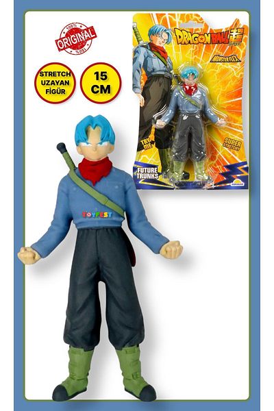 TOYFEST مجسم مرن قابل للتمدد من Monster Flex Dragon Ball مقاس 15 سم - Future Trunks