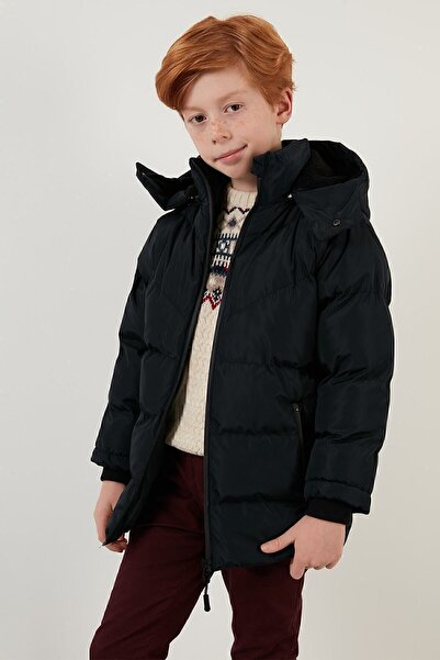 Lela Зимове пальто на підкладці Pelus з відстібним капюшоном і кишенями для хлопчика 5761587