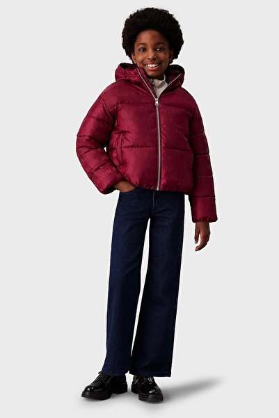 Calvin Klein Jakarlı Logolu Kapüşonlu Şişme Mont IG0IG027300KS Çocuk MONT IG0IG02730 0KS