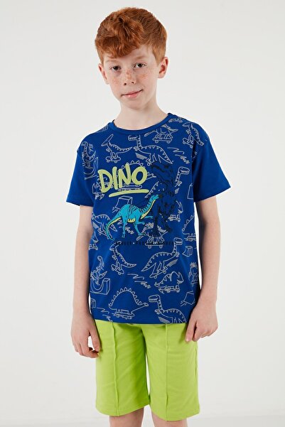 Lela Бавовняний комплект з коротким рукавом, велосипедним коміром і шортами для хлопчиків TAKIM 6212020