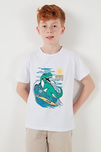 Lela Cotton Regular Fit Crew Neck Shorts Top and Bottom Set Boy's Suit6212019