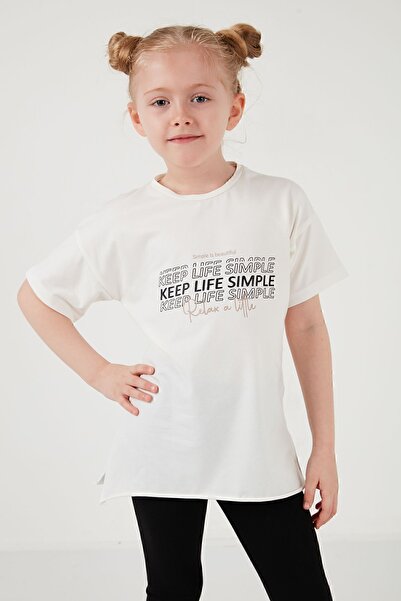 Lela Cotton Crew Neck Short Sleeve Tights Top and Bottom Set Girl's SET6212007