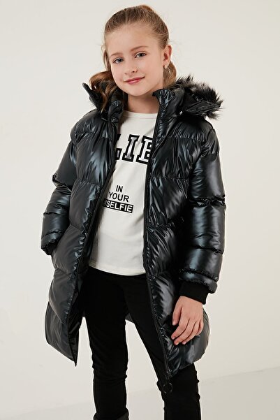 Lela Odnímatelný zimní kabát s kapucí s plyšovou podšívkou z umělé kožešiny Dívčí kabát 5761908