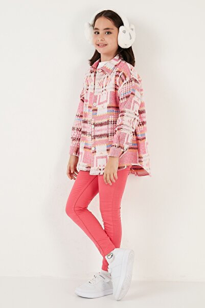Lela Ethnic Patterned Winter Lumberjack Shirt Girls' SHIRT CF24W81785