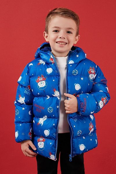 Lela Chlapecký kabát - měkký fleece, kapuce, extra vycpaný 5763006