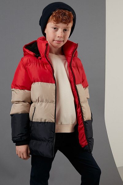 Lela Plush Lined Removable Hooded Puffer Coat Boy's COAT 57611967