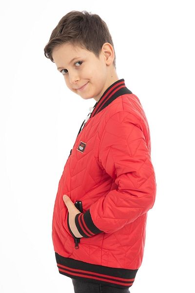 Firststops Boy's College Collar Lined Water and Windproof Zippered Pocket Jacket