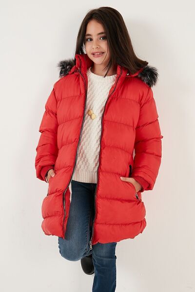 Lela Plush Lined Removable Hooded Water Resistant Coat Girl's COAT 5761910