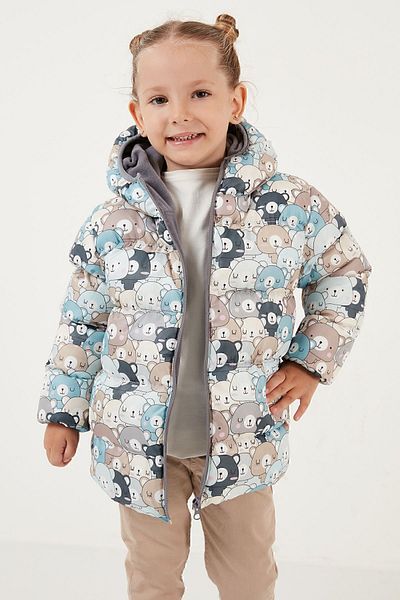 Lela Extra Padded Soft Fleece Hooded Puffer Coat Unisex Παιδικό παλτό 5763008