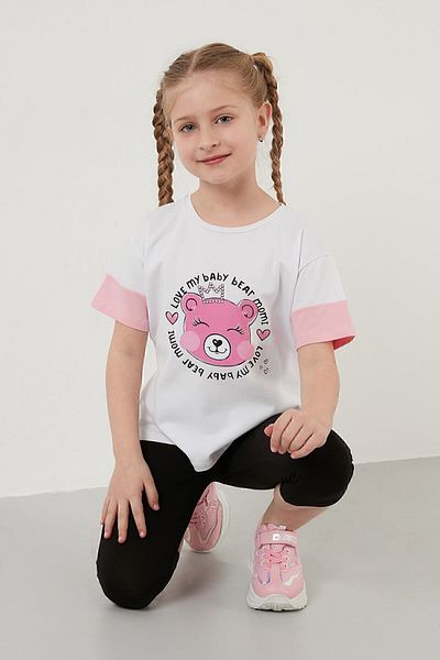 Lela Tricou Imprimat Bumbac Decolteu Creuț Tricou Fetă 6211038