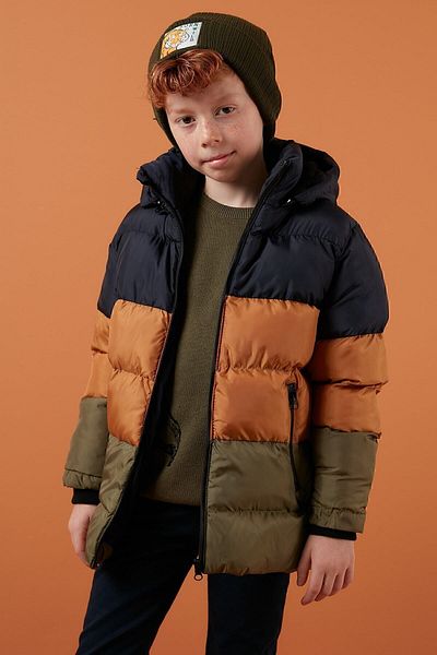Lela Αποσπώμενη κουκούλα Puffer Coat με βελούδινη εσωτερική επένδυση ΜΠΟΥΦΑΝ για αγόρια 57611967