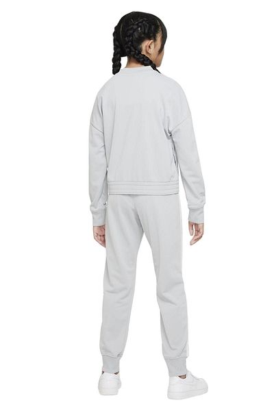 Nike Sportswear Tracksuit Gray Girl's Tracksuit Set Gray White