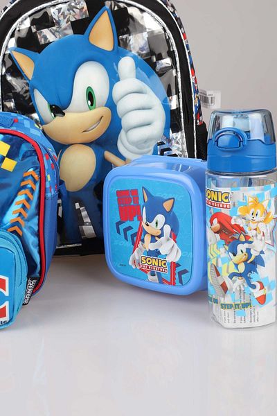 Disney Sonic Licensed School Bag - Pen and Lunch Set