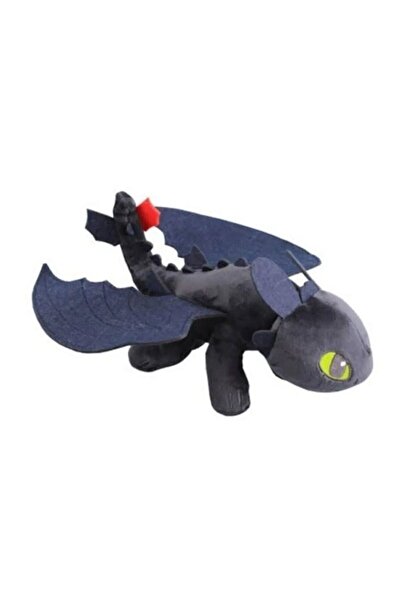 Trendikon Pepikon Ejderhanı Nasıl Eğitirsin Peluş Oyuncak Siyah ve Beyaz  Ejderha Peluş