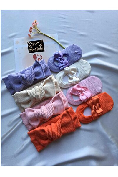 MyHubi مجموعة مكونة من 8 قطع للفتيات الصغيرات - باندانا مصنوعة يدويًا وجوارب ...