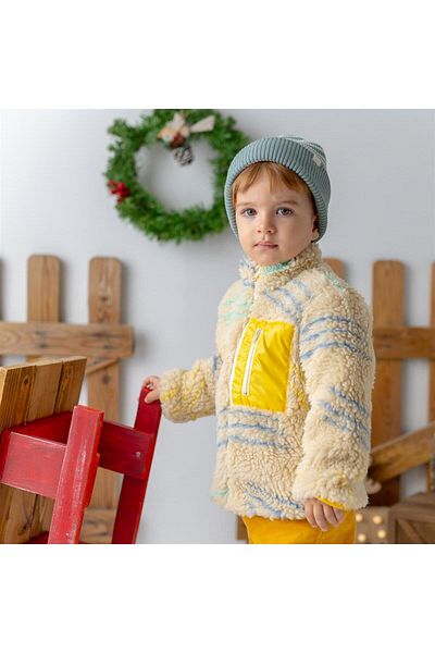 Mama Yoyo Baby&Kids Faux Fur Children's Coat - Striped Pattern