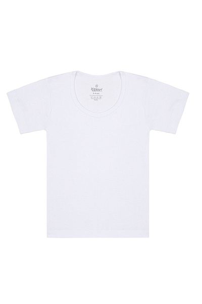 ÖZKAN underwear Tricou pentru băieți - Model 0803, 100% bumbac, flexibil și confortabil, mânecă scurtă, guler larg, pachet de 10