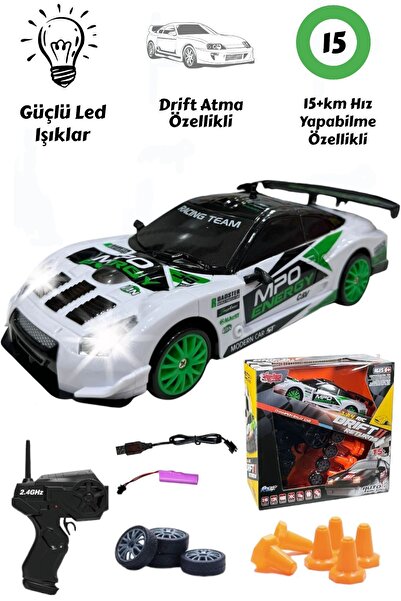 YILDIRIM OYUNCAK Işıklı Uzaktan Kumandalı Full Fonksiyon 2.4G Şarjlı 1:24 Dri...