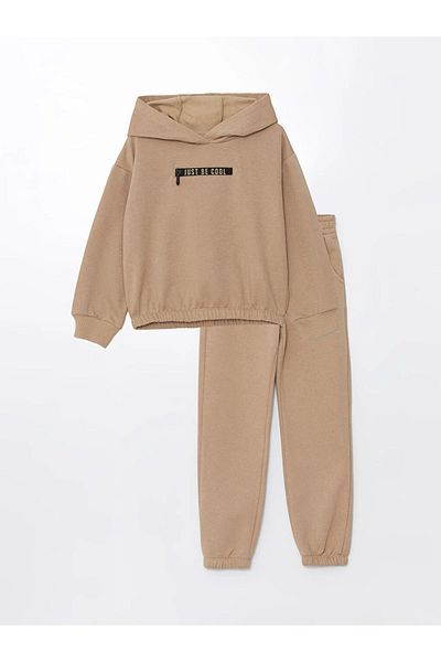 LC Waikiki Girl's Hooded Tracksuit Set - LCW Kids