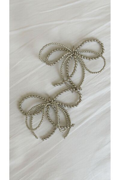 Âlâ Atelier 1 Çift Çıkarılabilir Incili Fiyonk Ayakkabı Tokası Fiyonk Charms Gümüş Fiyonk Aplike Y2k