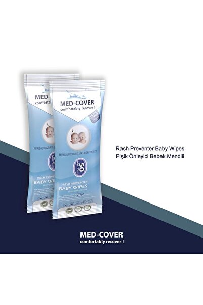MED-COVER Medcover Pişik Önleyici Bebek Islak Mendili 2'li