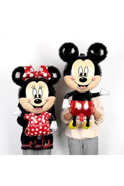 MINNIE-MICKEY MOUSE Minnie Mause Ve Mickey Mause Set Büyük Boy Folyo Balon 85x46 Cm