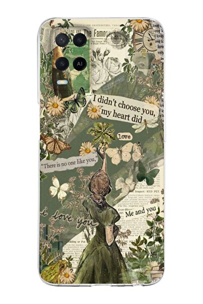 moonset Oppo A54 Uyumlu My Heart Did Tasarımlı Baskılı Şeffaf Telefon Kılıfı