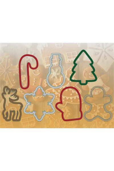 GENCAX Christmas Cookie Mold 7 Piece Set
