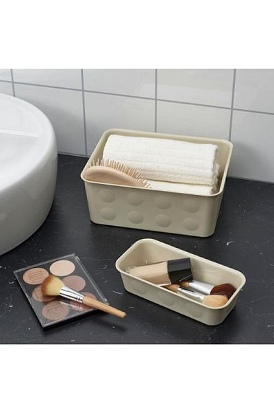 IKEA Nojig 15x20x5 cm Krabička Béžová 504.681.04