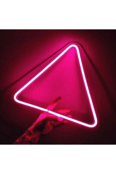 Kadem Üçgen Neon Led Dekoratif Duvar Aydınlatması Neon Duvar Yazısı Sihirli Led