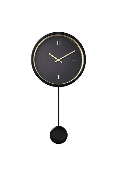 IKEA Stursk Wall Clock, Black-Gold Colour, 26 cm