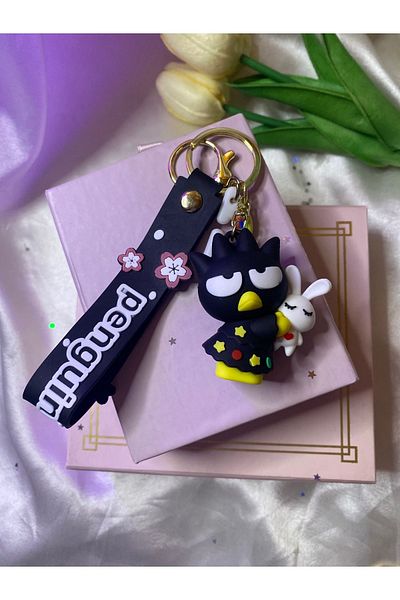 SANRIO Sanrio character keychain, pine ornament, 1 piece, penguin