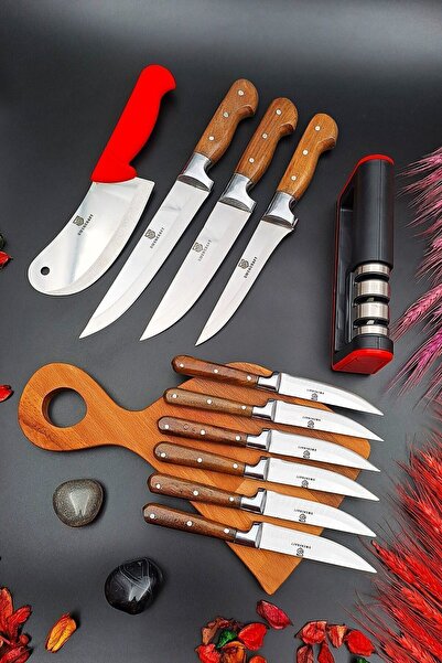 SWENCRAFT Swencarft 11 Piece Stainless Knife Kitchen Sacrifice Meat Bread Fruit Onion Pastry Knife And Sharpening Tool