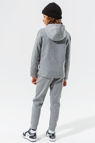 Nike Gray Cotton Kids Tracksuit Set - Sportswear Fleece Tracksuit