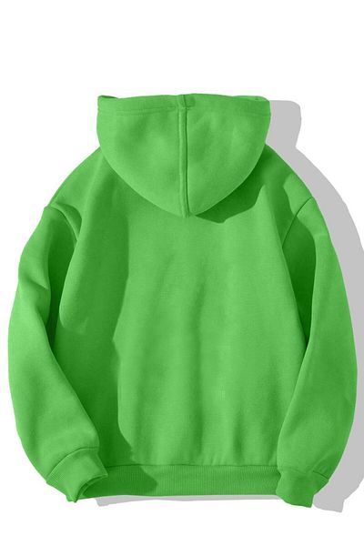 BRZ KIDS Hanorac de bază unisex verde neon pentru copii
