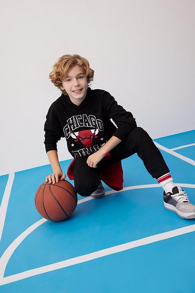 DeFacto Суичър с качулка Nba Chicago Bulls за момче B6815a824sp