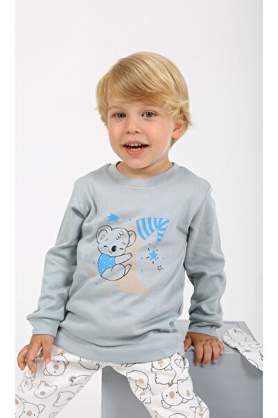 Luggi Baby طقم بيجامة منقوشة على شكل كوالا مع رقعة عين