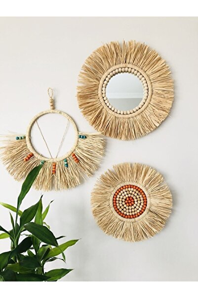 Genel Markalar Rafya Ayna Bohem Ayna Duvarsüsü Hasır Ayna Ofis Aynası Balkon Dekorasyonu