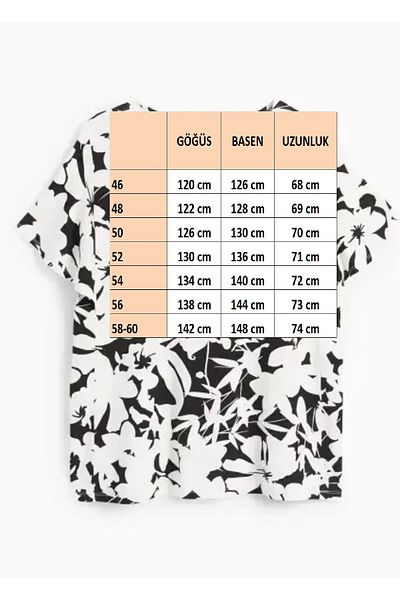 For Big Trend Plus Size Floral Patterned - Flounced Sleeve, Stretch Cut Blouse