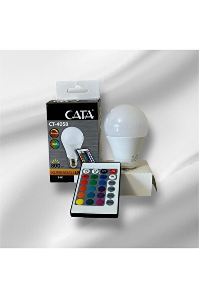 Cata CT4058 KUMANDALI RGB DİM EDİLEBİLİR 9W E27 LED AMPUL