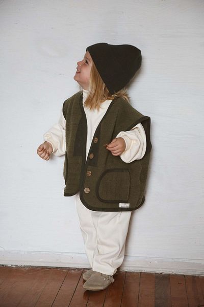 OhlalaKoala Khaki Wellsoft Vest for 1-6 Years Old Children