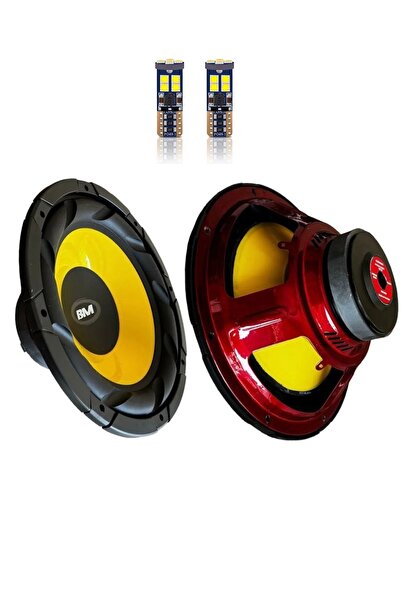ALSGARAGE Bm Audio Oto Bass Subwoofer 30cm 1400w 300 Rms 1 Adet Kırmızı Bm-12