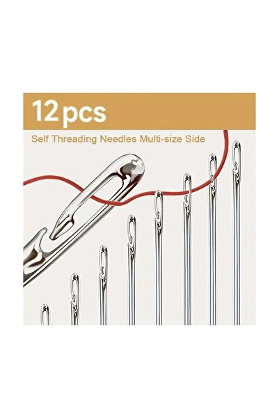 MOBGİFT 12 Adet Kolay Iplik Geçirilen Iğne Seti