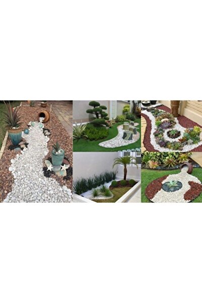 Genel Markalar Beyaz Taş 10 Kg 4-6 Cm Beyaz Dolomit Taş Dere Taşı Çakıl Taşı ...