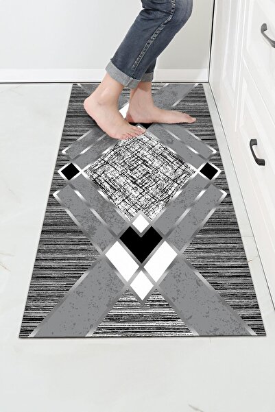 Bir Aksesuar Mutfak Halısı Desenli Dijital Baskı Yıkanabilir Kaymaz Taban Inc...