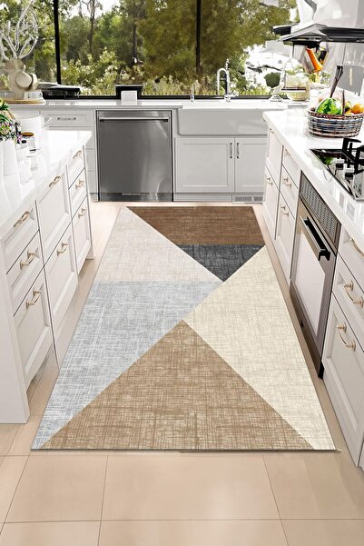 Bir Aksesuar Mutfak Halısı Desenli Dijital Baskı Yıkanabilir Kaymaz Taban Inc...