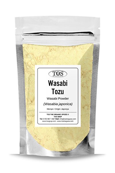 TOS The Organic Spices Wasabi Tozu 250 gr (1. Kalite) Wasabia japonica, Wasab...