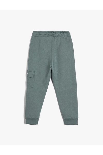 Koton Boy's Jogger Sweatpants - Ribbed Pocket Detail and Waist Tie