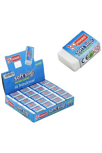 Mikro 2b-40 White Nano - 40 Pack Eraser