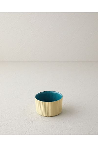 English Home Harmon Glass Snack Bowl - Blue and Light Green Design